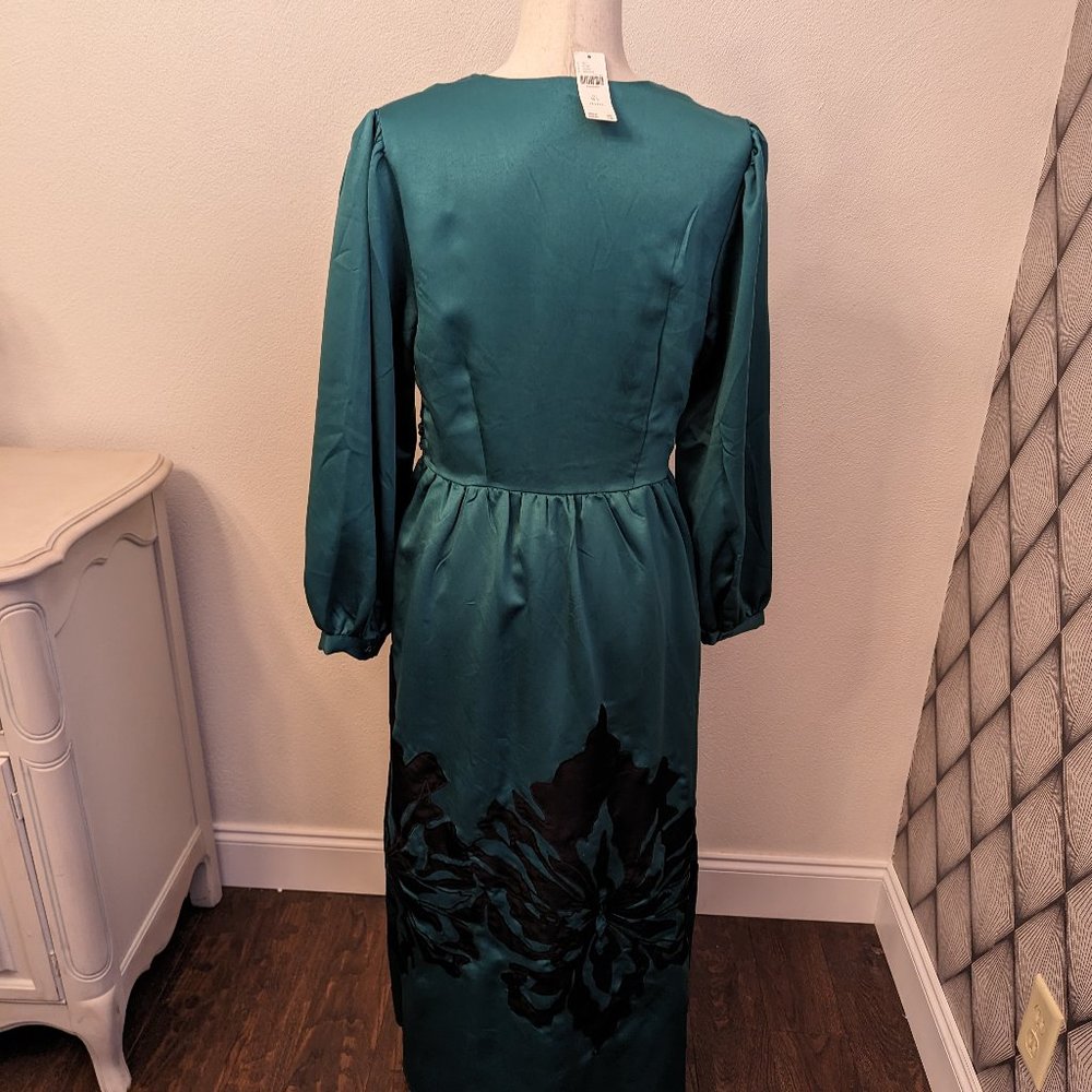 Anthropologie Nikasha Embroidered Satin Dress - Picture 7 of 13